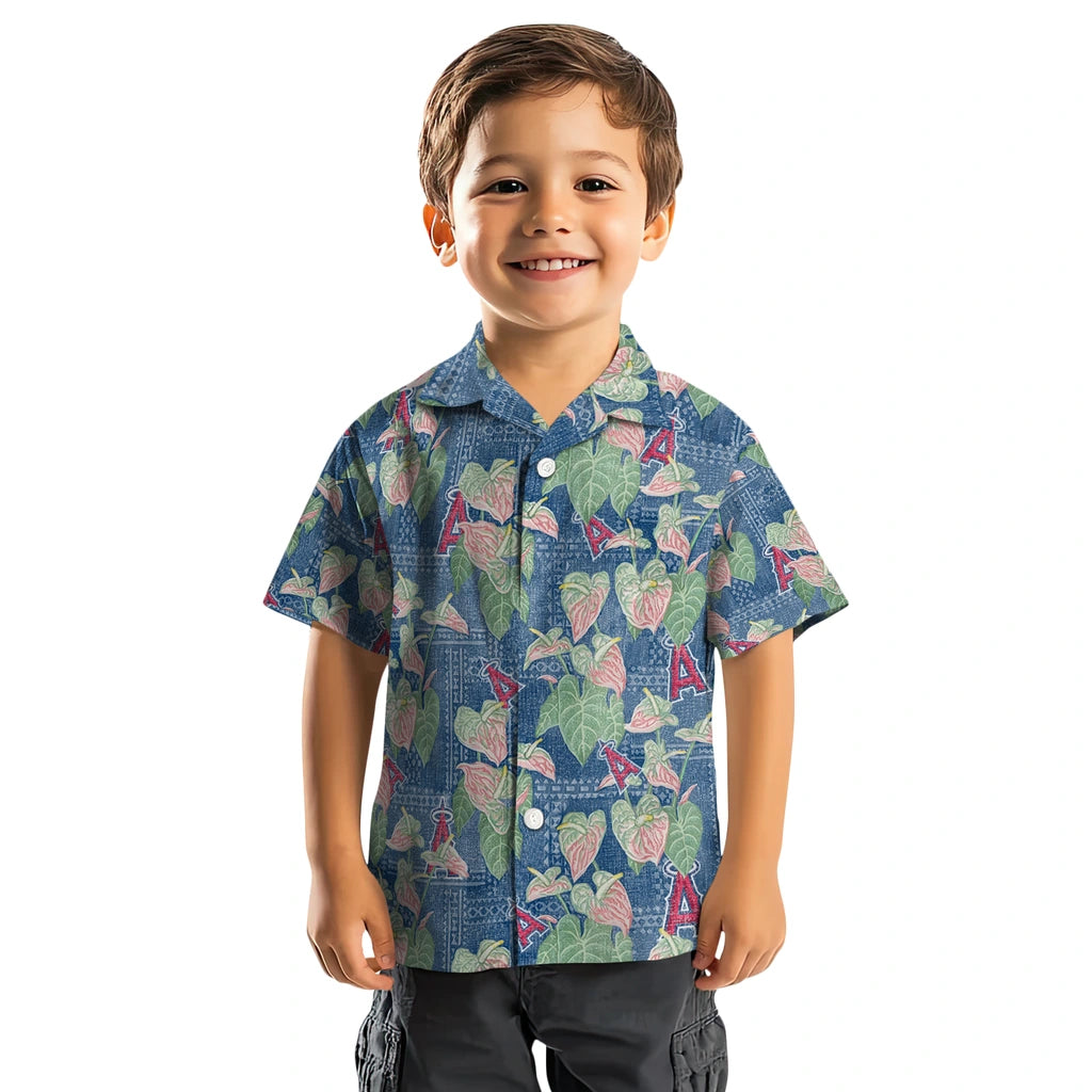 Los Angeles Angels Hawaiian Shirt - Anthurium Overlay | Moonbestprint