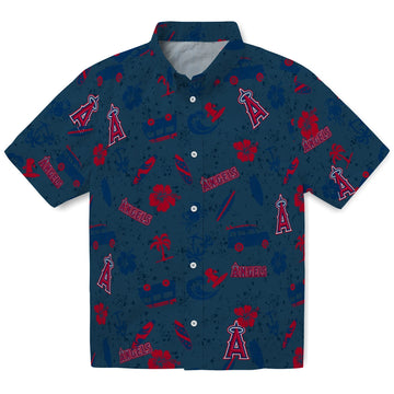 Los Angeles Angels Hawaiian Shirt - Beach Vibe | Moonbestprint