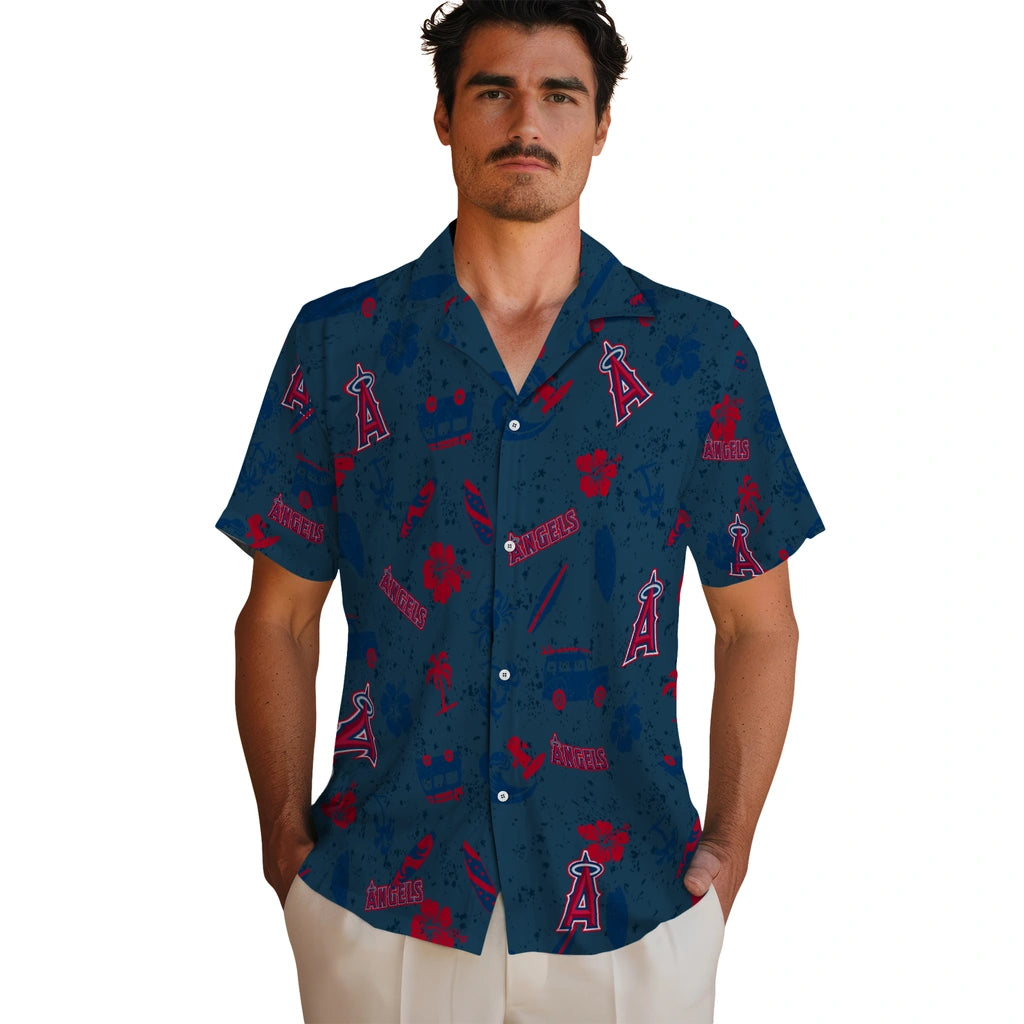 Los Angeles Angels Hawaiian Shirt - Beach Vibe | Moonbestprint