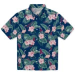 Los Angeles Angels Hawaiian Shirt - Flamingo and Hibiscus | Moonbestprint