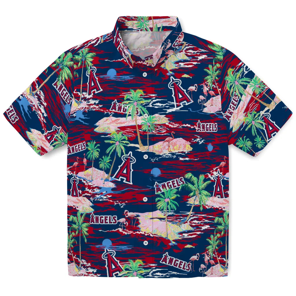 Los Angeles Angels Hawaiian Shirt - Hawaii Island | Moonbestprint