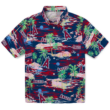 Los Angeles Angels Hawaiian Shirt - Hawaii Island | Moonbestprint