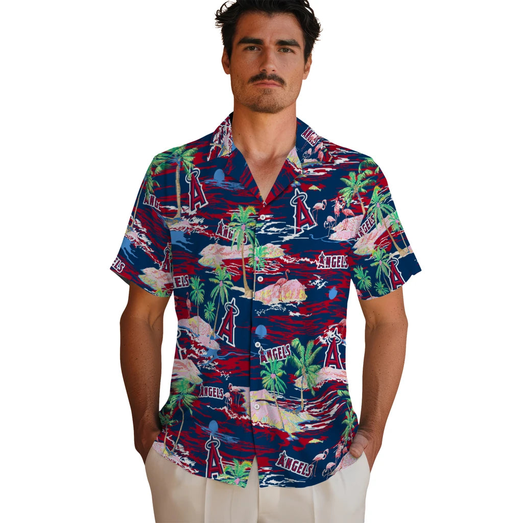 Los Angeles Angels Hawaiian Shirt - Hawaii Island | Moonbestprint