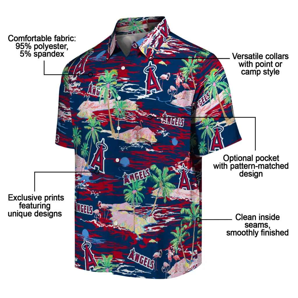 Los Angeles Angels Hawaiian Shirt - Hawaii Island | Moonbestprint