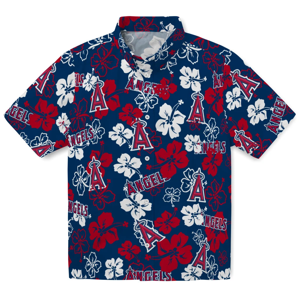 Los Angeles Angels Hibiscus Bloom Hawaiian Shirt – Moonbestprint