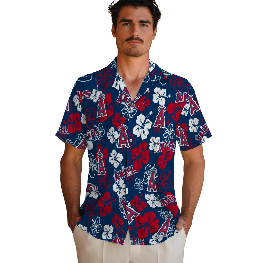 Los Angeles Angels Hibiscus Bloom Hawaiian Shirt – Moonbestprint