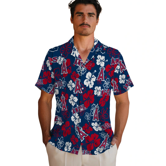 Los Angeles Angels Hibiscus Bloom Hawaiian Shirt – Moonbestprint