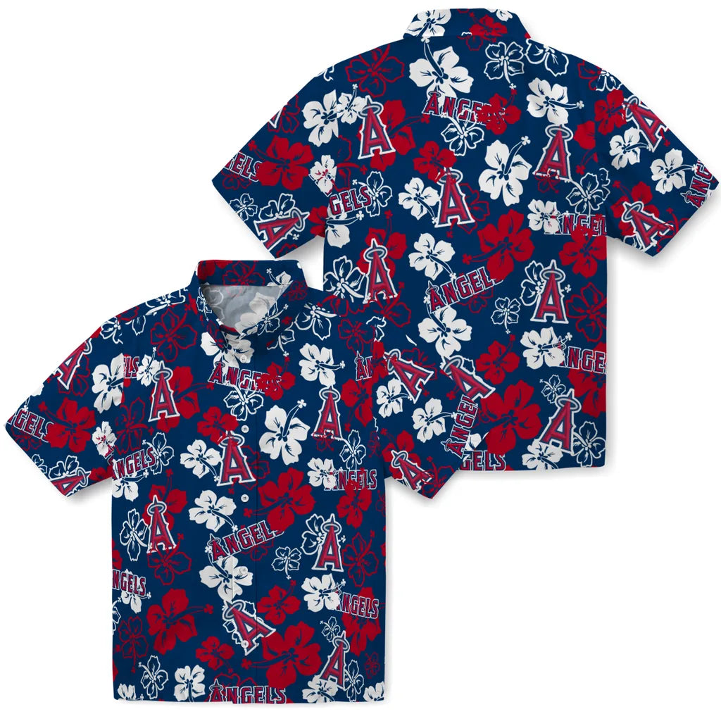 Los Angeles Angels Hibiscus Bloom Hawaiian Shirt – Moonbestprint