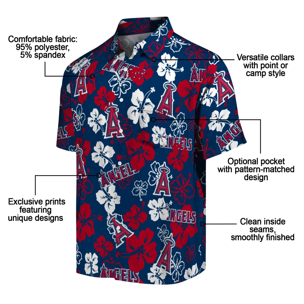 Los Angeles Angels Hibiscus Bloom Hawaiian Shirt – Moonbestprint
