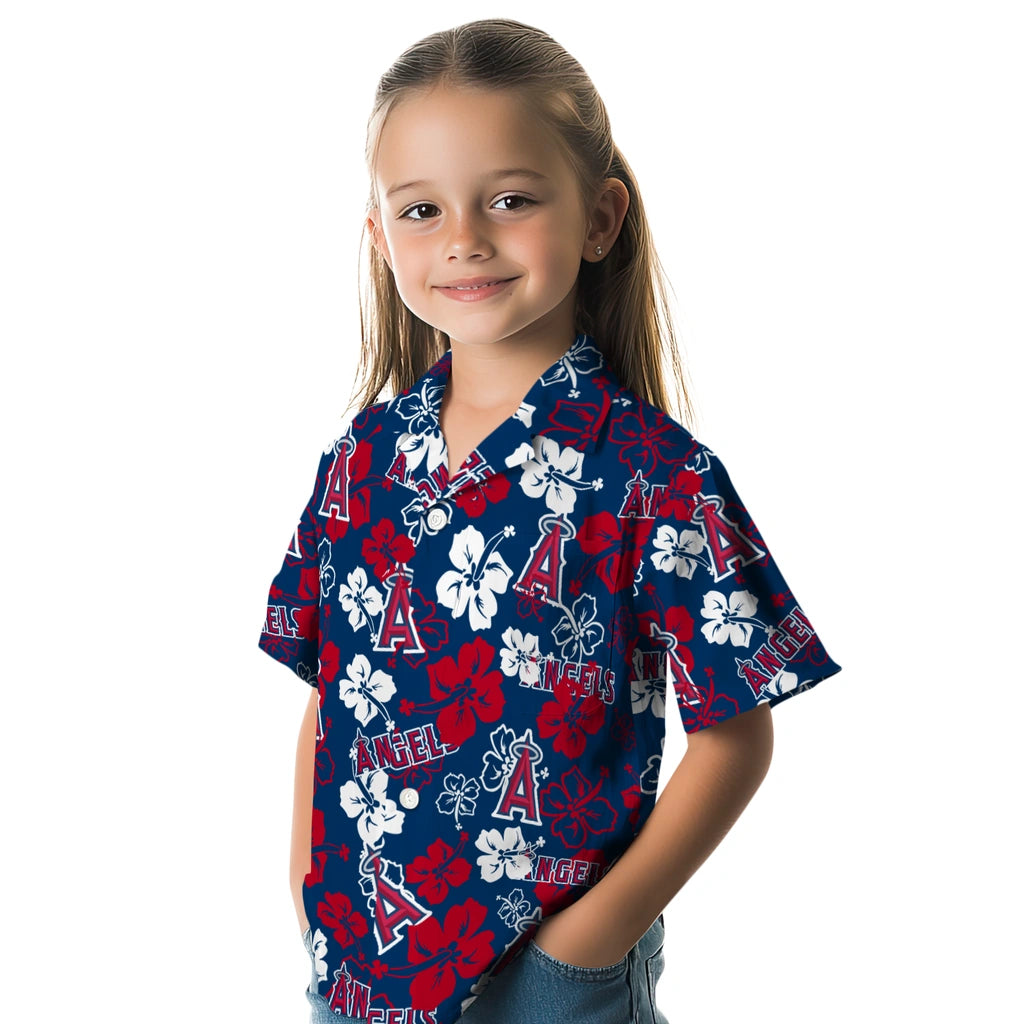 Los Angeles Angels Hibiscus Bloom Hawaiian Shirt – Moonbestprint
