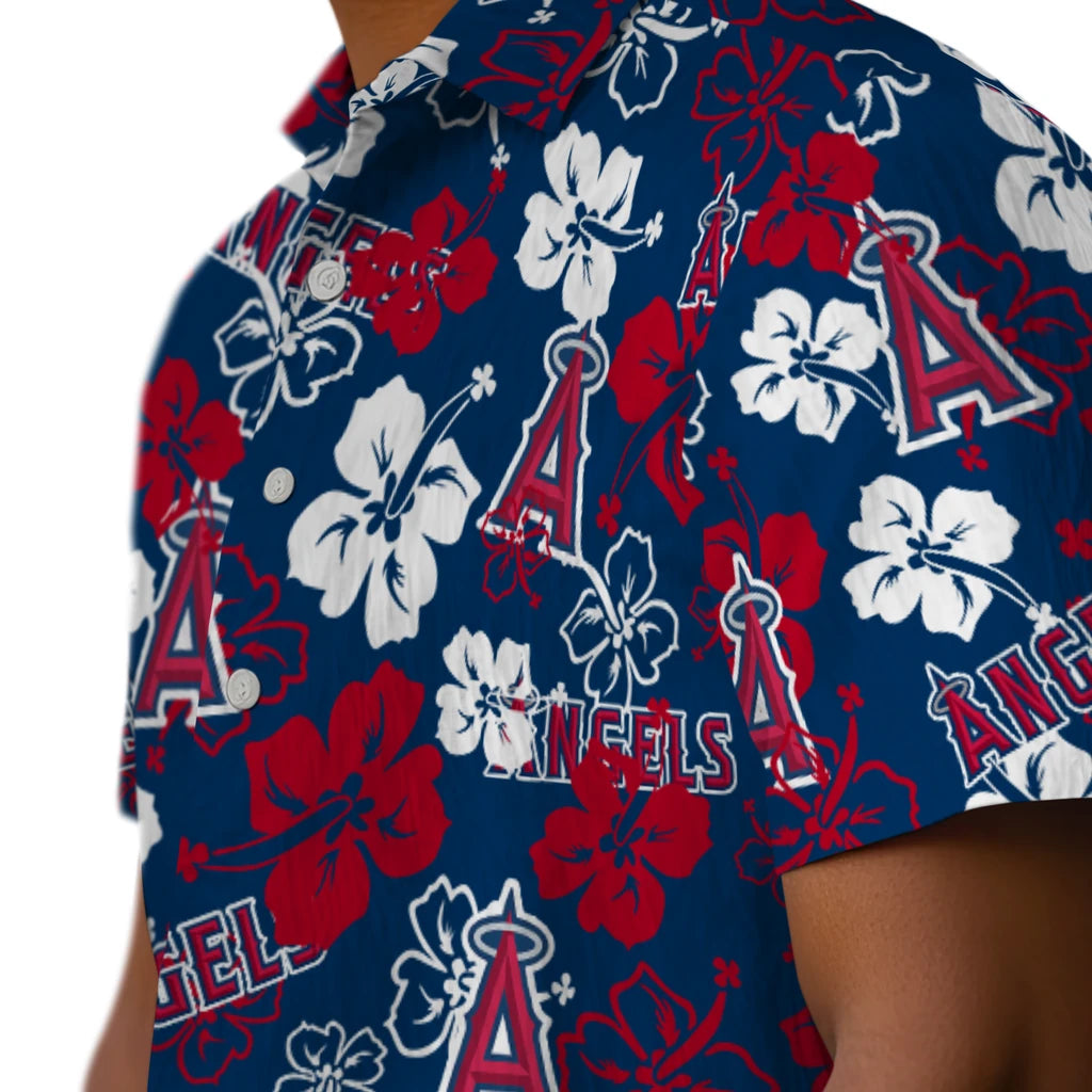 Los Angeles Angels Hibiscus Bloom Hawaiian Shirt – Moonbestprint