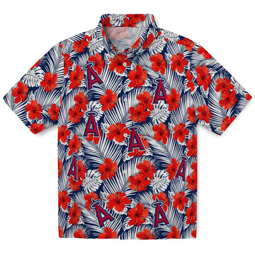 Los Angeles Angels Hawaiian Shirt - Hibiscus Fiesta | Moonbestprint
