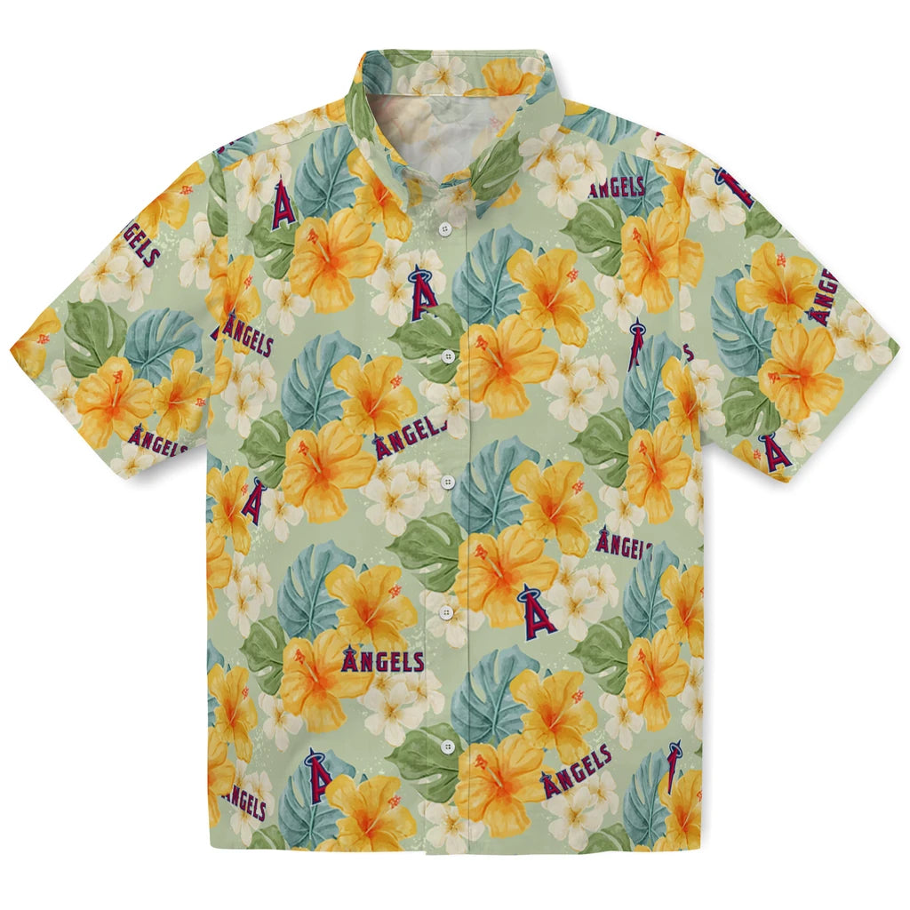 Los Angeles Angels Hawaiian Shirt - Hibiscus Mood | Moonbestprint