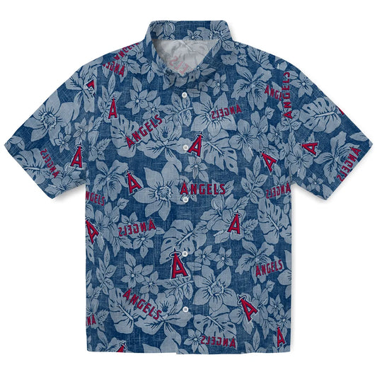 Los Angeles Angels Hawaiian Shirt - Hibiscus Oasis | Moonbestprint