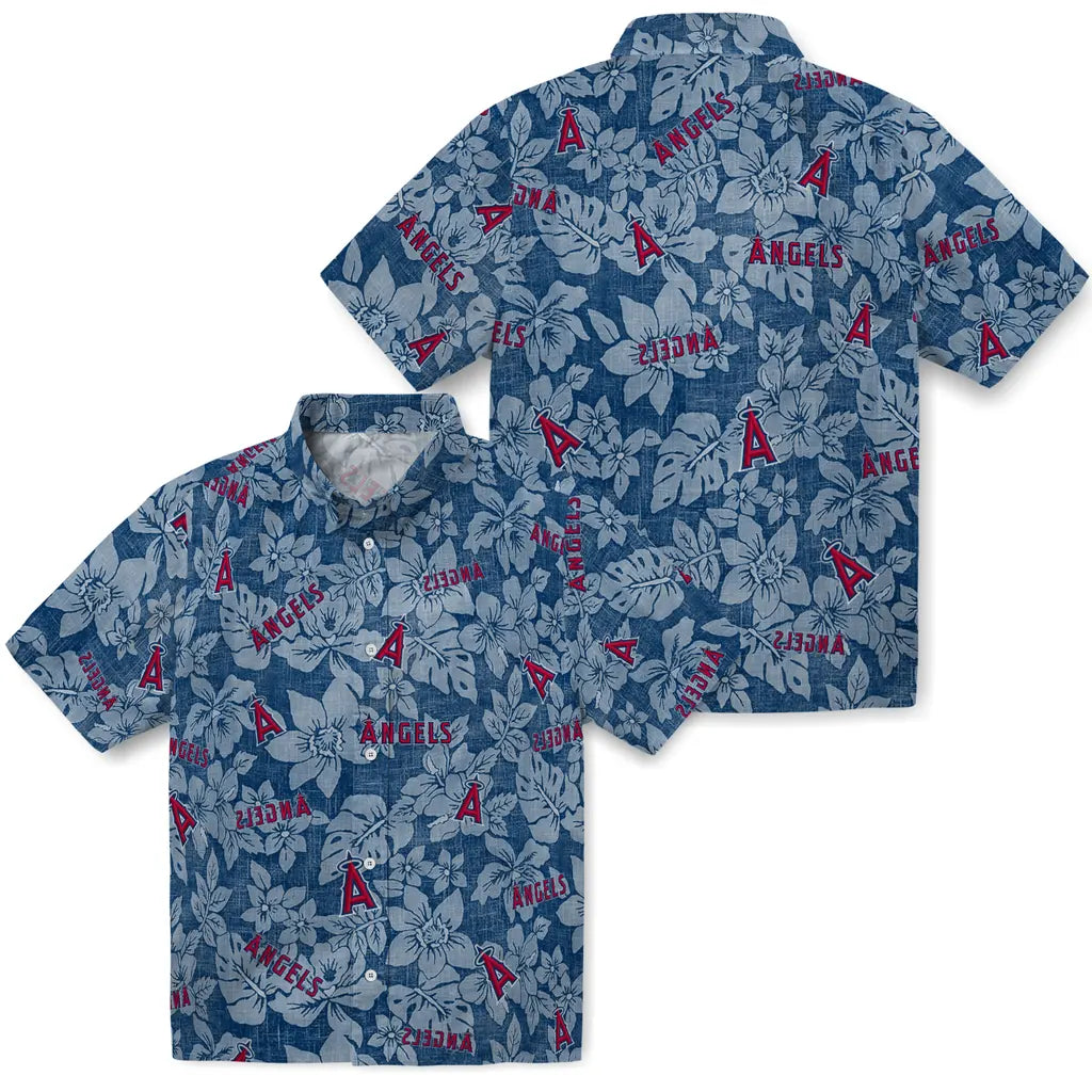 Los Angeles Angels Hawaiian Shirt - Hibiscus Oasis | Moonbestprint