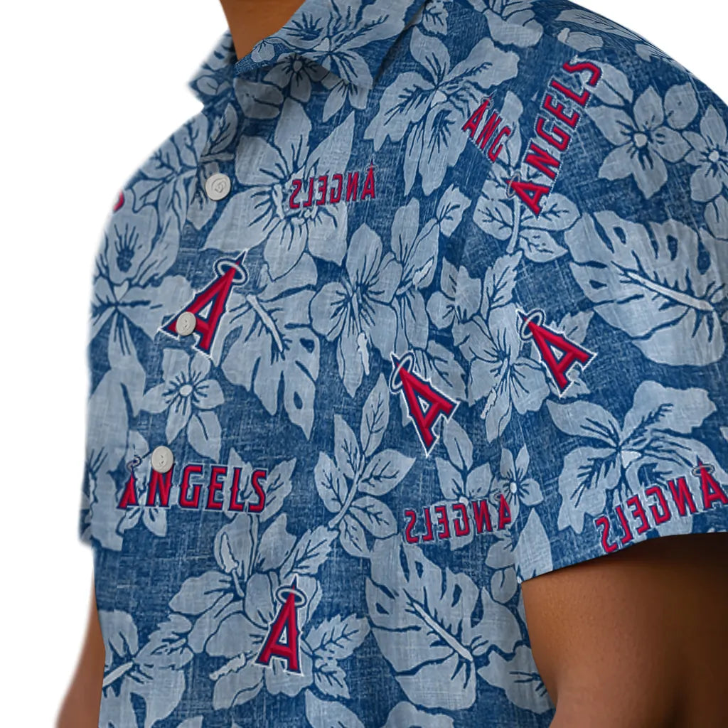 Los Angeles Angels Hawaiian Shirt - Hibiscus Oasis | Moonbestprint