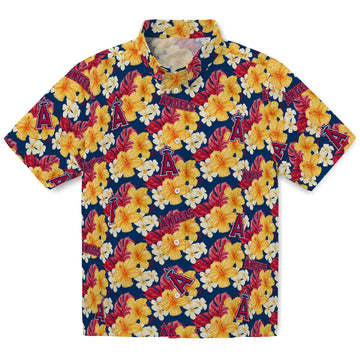 Los Angeles Angels Hawaiian Shirt - Hibiscus Tropics | Moonbestprint