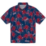 Los Angeles Angels Hawaiian Shirt - Palm Tree Motif | Moonbestprint