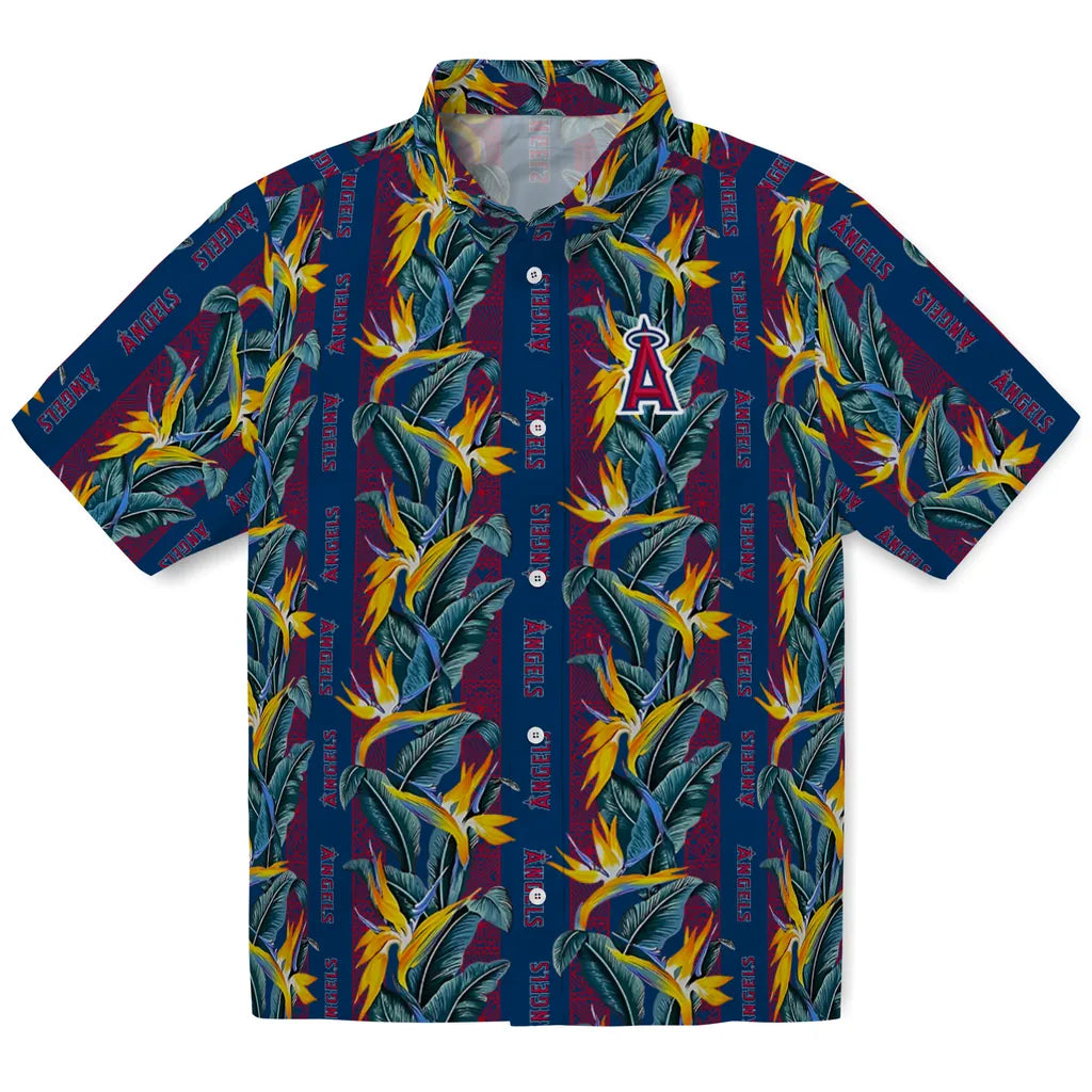 Los Angeles Angels Hawaiian Shirt - Paradise Vines | Moonbestprint