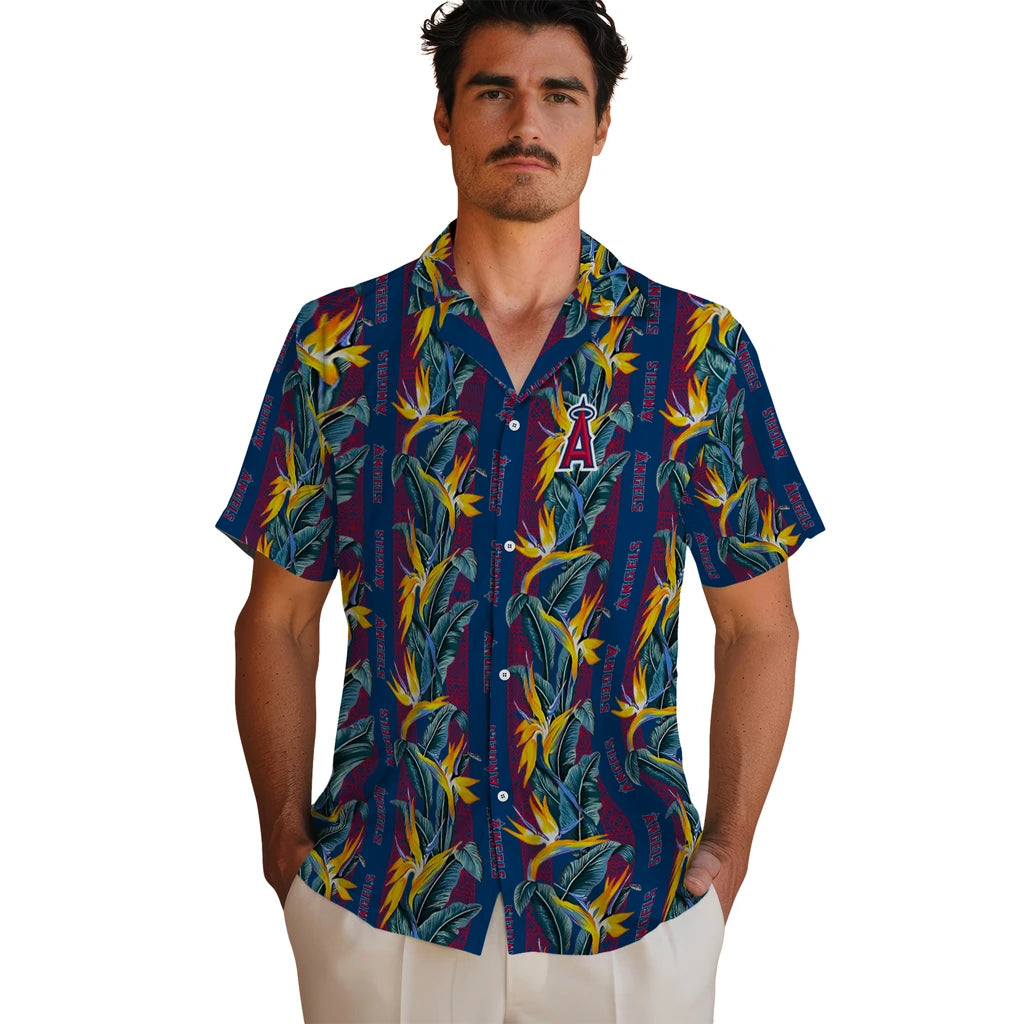 Los Angeles Angels Hawaiian Shirt - Paradise Vines | Moonbestprint