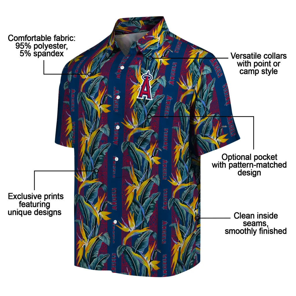 Los Angeles Angels Hawaiian Shirt - Paradise Vines | Moonbestprint