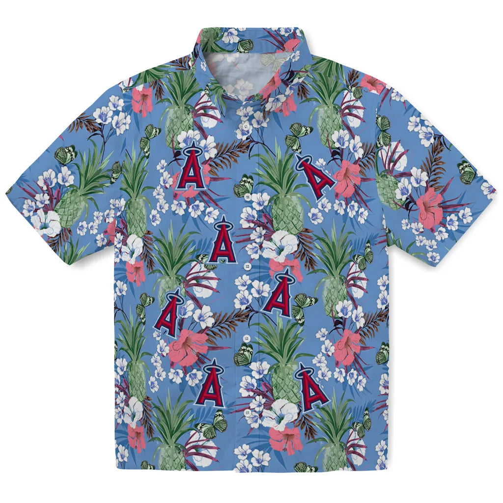 Los Angeles Angels Hawaiian Shirt - Pineapple Bouquet | Moonbestprint