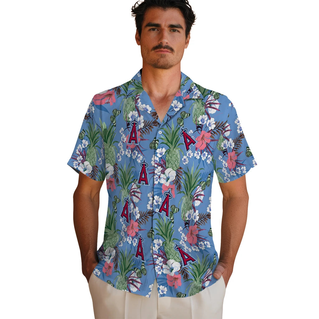 Los Angeles Angels Hawaiian Shirt - Pineapple Bouquet | Moonbestprint