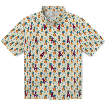 Los Angeles Angels Hawaiian Shirt - Pineapple Delight | Moonbestprint