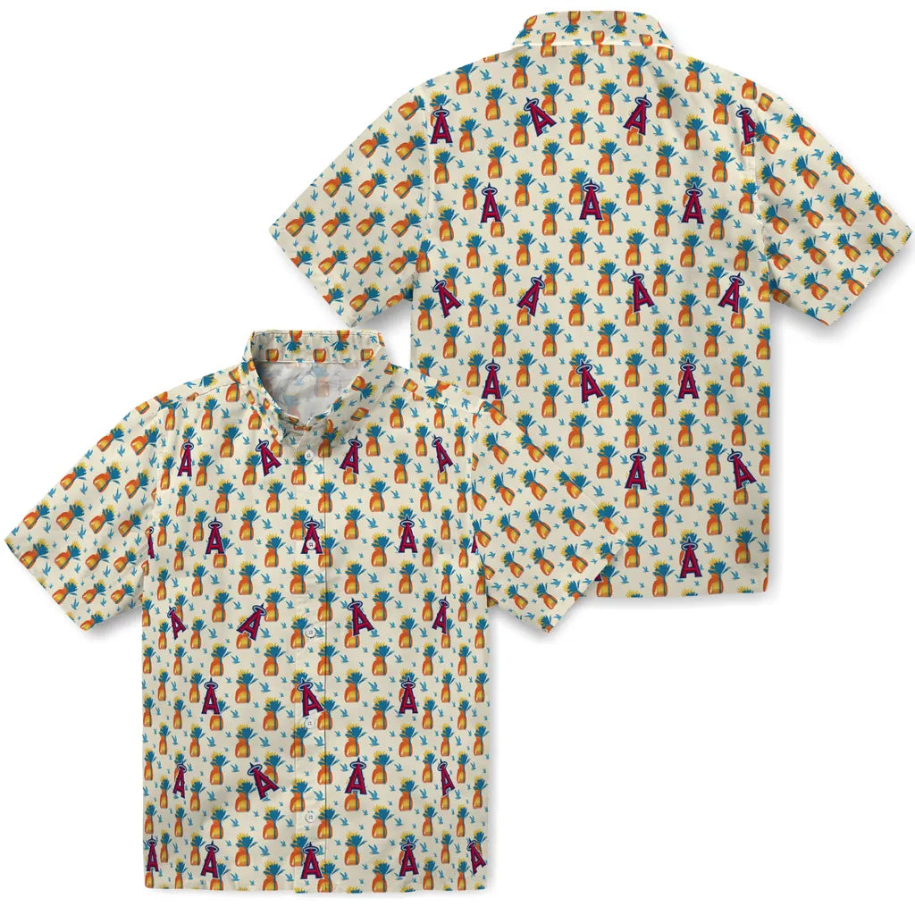Los Angeles Angels Hawaiian Shirt - Pineapple Delight | Moonbestprint