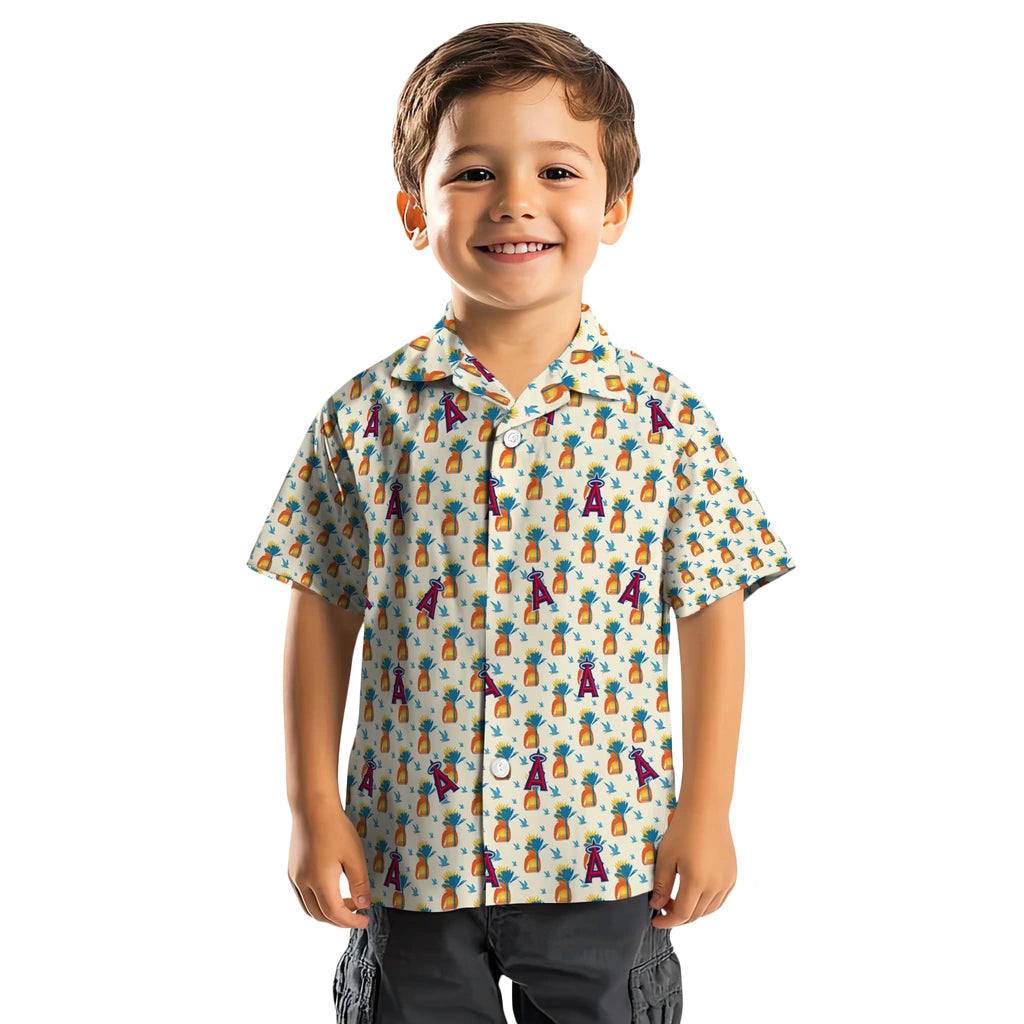 Los Angeles Angels Hawaiian Shirt - Pineapple Delight | Moonbestprint