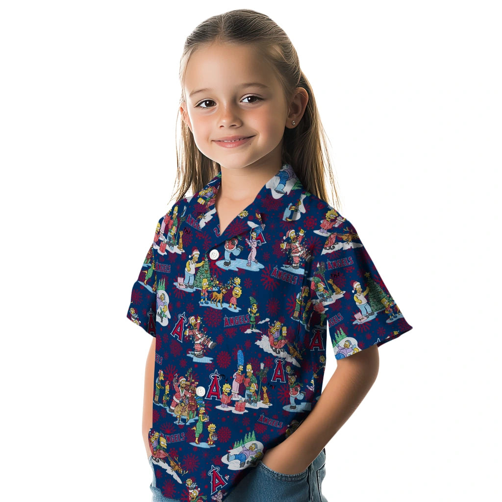 Los Angeles Angels Hawaiian Shirt - Simpsons Christmas | Moonbestprint