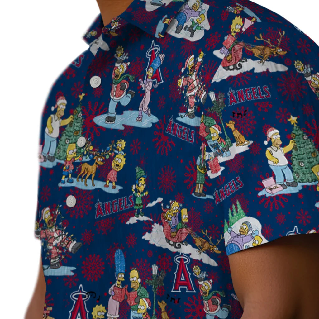 Los Angeles Angels Hawaiian Shirt - Simpsons Christmas | Moonbestprint