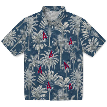 Los Angeles Angels Hawaiian Shirt - Vintage Palm Tree | Moonbestprint