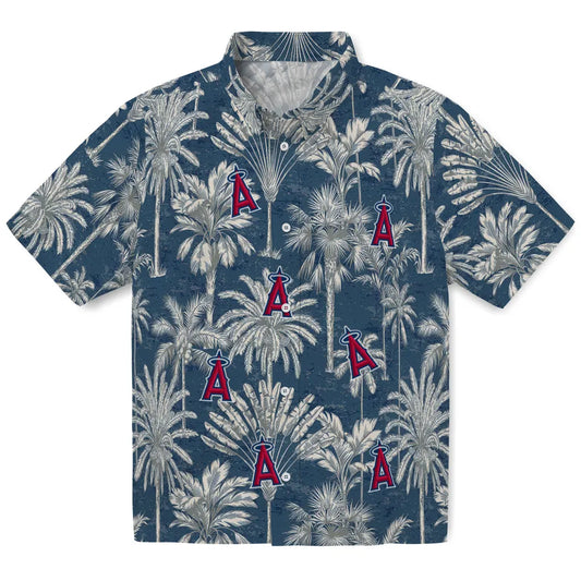 Los Angeles Angels Hawaiian Shirt - Vintage Palm Tree | Moonbestprint