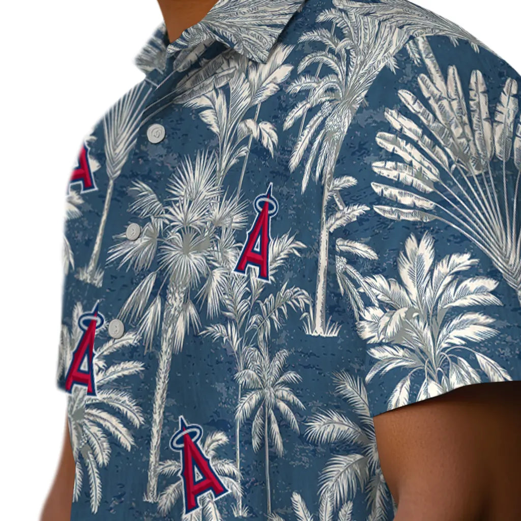 Los Angeles Angels Hawaiian Shirt - Vintage Palm Tree | Moonbestprint