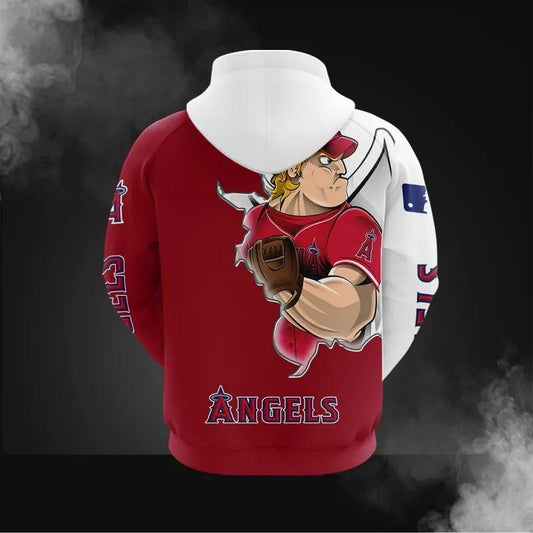 Los Angeles Angels Mascot MLB All Over Print Hoodie -Moonbestprint