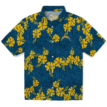 Los Angeles Chargers Hawaiian Shirt - 50th State Flower | Moonbestprint