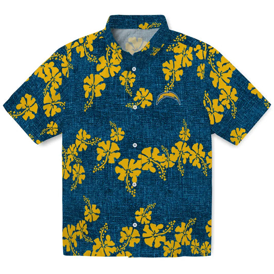 Los Angeles Chargers Hawaiian Shirt - 50th State Flower | Moonbestprint
