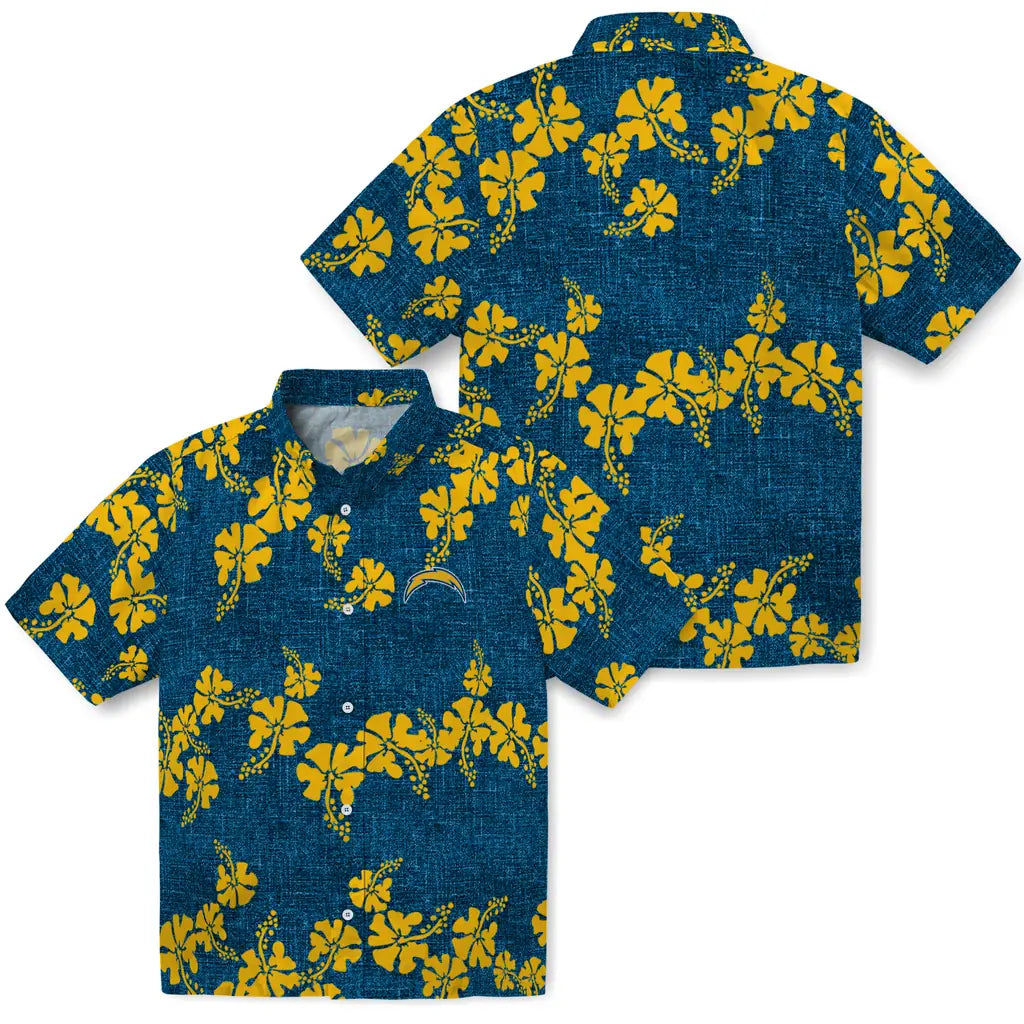 Los Angeles Chargers Hawaiian Shirt - 50th State Flower | Moonbestprint