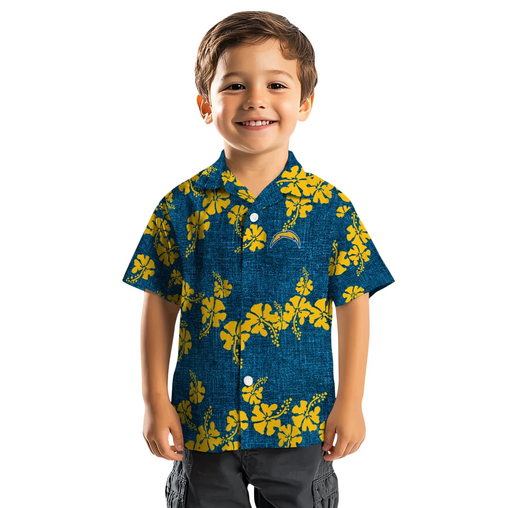 Los Angeles Chargers Hawaiian Shirt - 50th State Flower | Moonbestprint