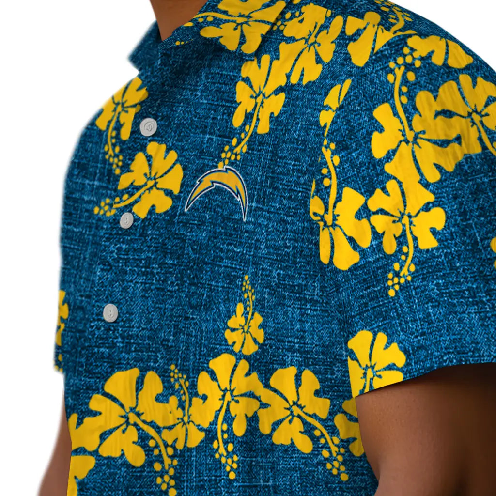 Los Angeles Chargers Hawaiian Shirt - 50th State Flower | Moonbestprint