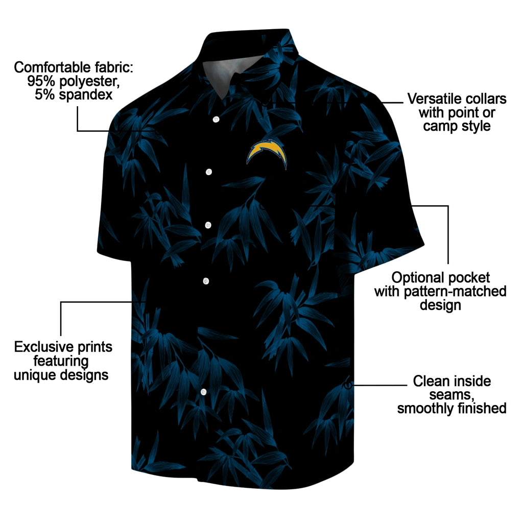 Los Angeles Chargers Hawaiian Shirt - Bamboo Branches | Moonbestprint