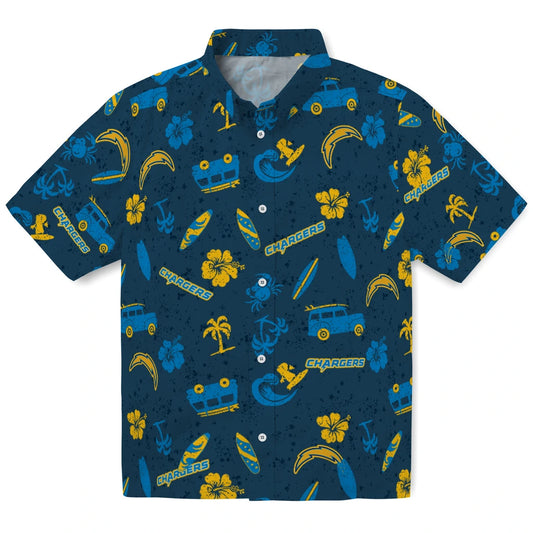 Los Angeles Chargers Hawaiian Shirt - Beach Vibe | Moonbestprint