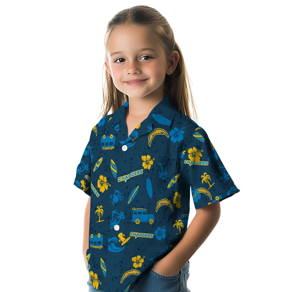 Los Angeles Chargers Hawaiian Shirt - Beach Vibe | Moonbestprint