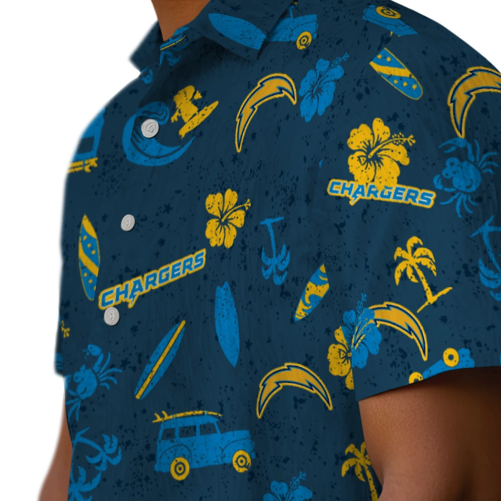 Los Angeles Chargers Hawaiian Shirt - Beach Vibe | Moonbestprint