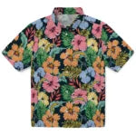 Los Angeles Chargers Hawaiian Shirt - Brilliant Hibiscus Garden | Moonbestprint