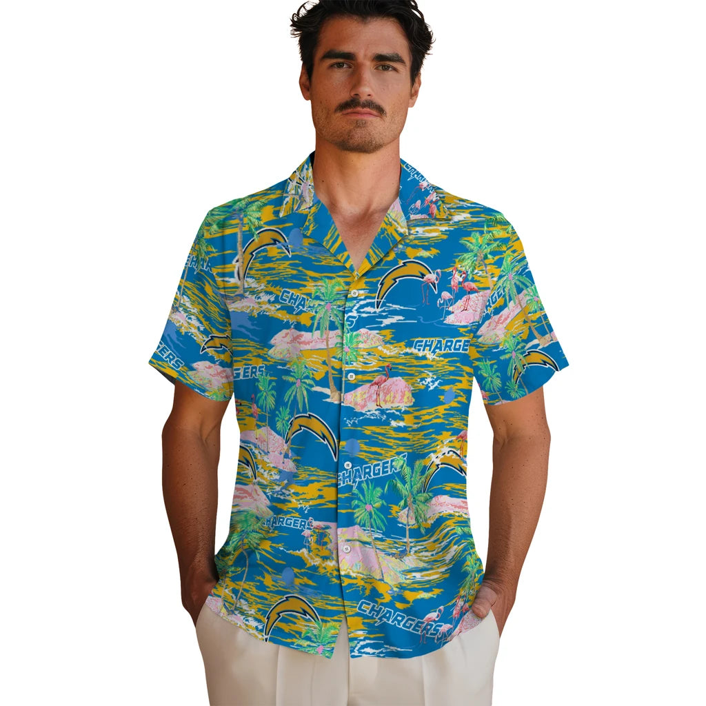 Los Angeles Chargers Flamingo Retreat 2026 Hawaiian Shirt – Moonbestprint