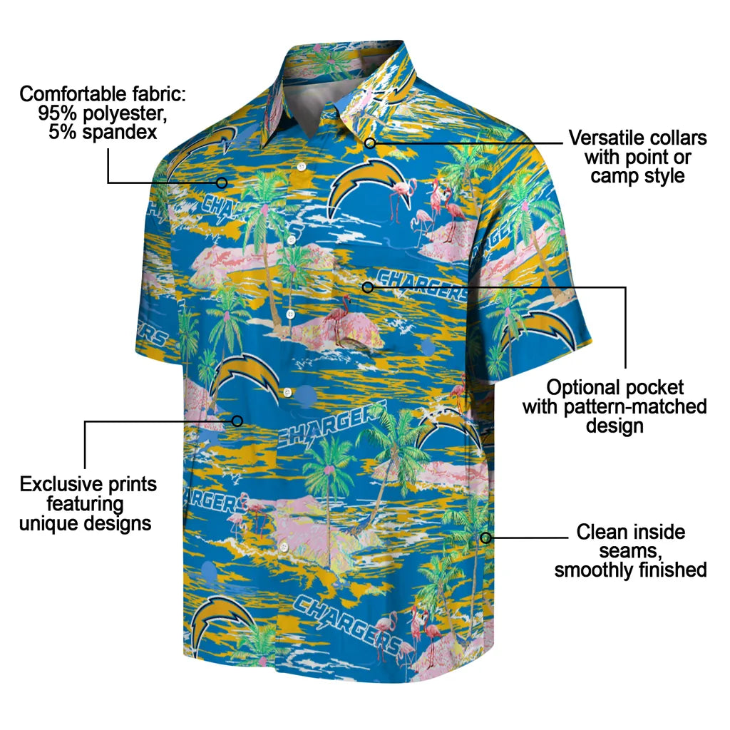 Los Angeles Chargers Flamingo Retreat 2026 Hawaiian Shirt – Moonbestprint