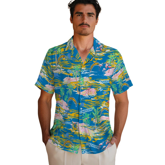 Los Angeles Chargers Hawaiian Shirt - Hawaii Island | Moonbestprint