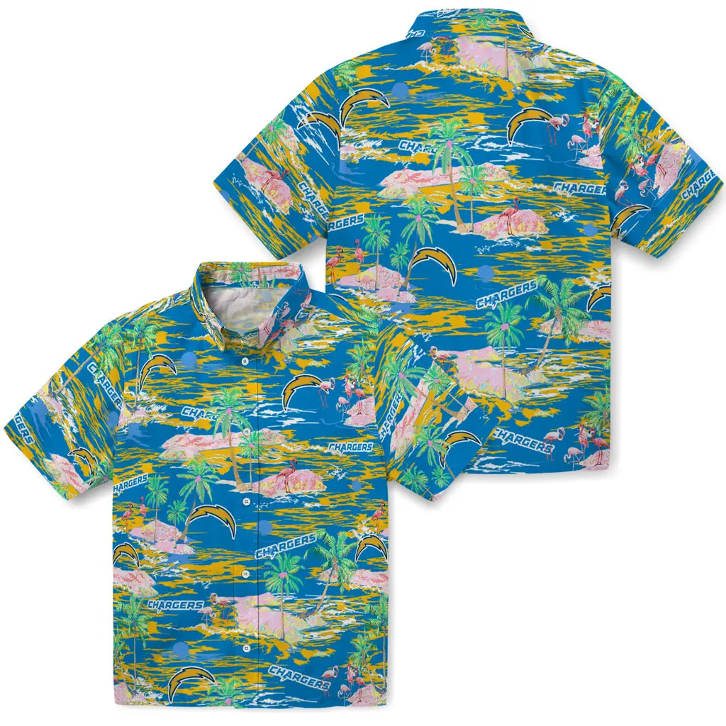 Los Angeles Chargers Hawaiian Shirt - Hawaii Island | Moonbestprint